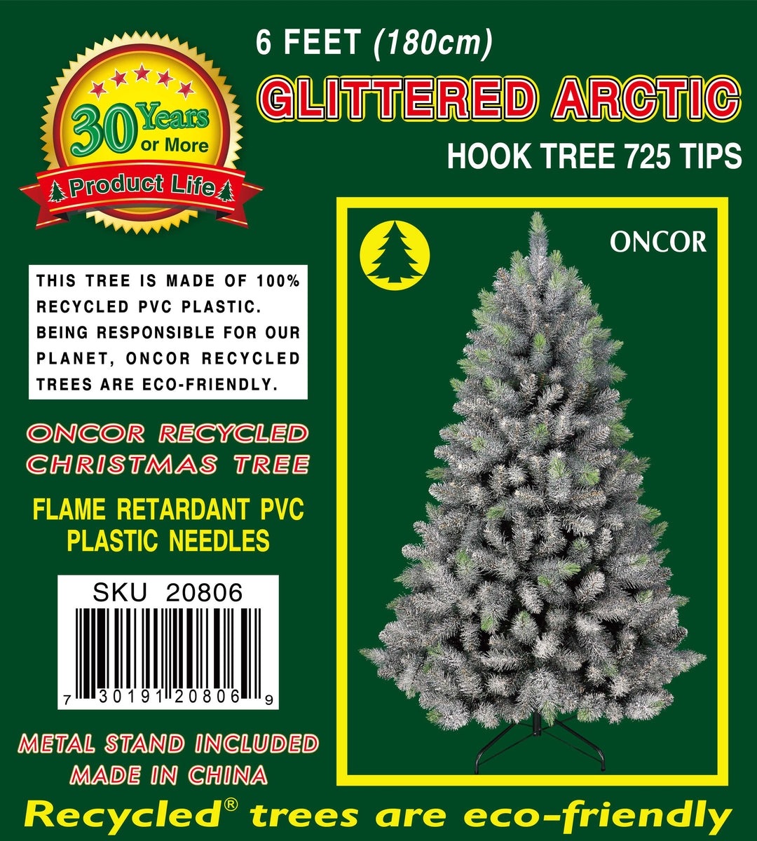 ONCOR 6フィート クリスマスツリー 6ft Glittered Arctic – Oncor Trees Canada